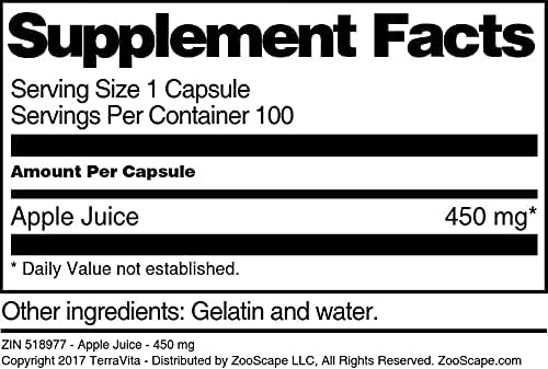 Apple Juice - 450 mg (100 Capsules ZIN: 518977) - 3 Pack