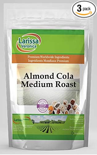 Almond Cola Medium Roast Coffee (Gourmet Naturally Flavored Whole Coffee Beans) (16 oz ZIN: 546242) - 3 Pack