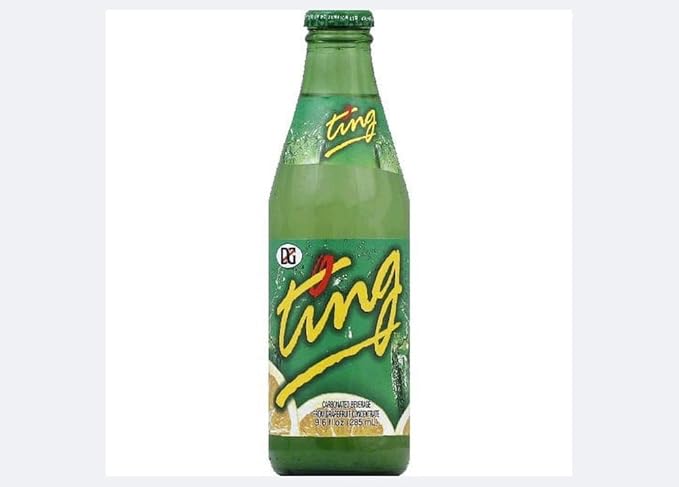 Ting Sparkling Jamaican Grapefruit Flavored Beverage 10.14oz Glass Bottle (Pack of 4 Total of 40.56 Fl Oz)