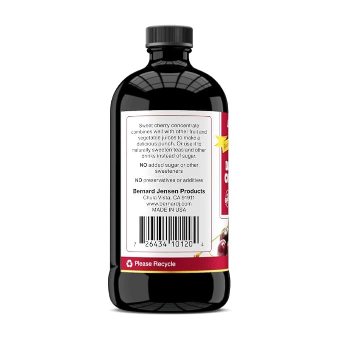 Bernard Jensen's Dark Cherry Liquid Concentrate 4 fl oz (Pack of 2)