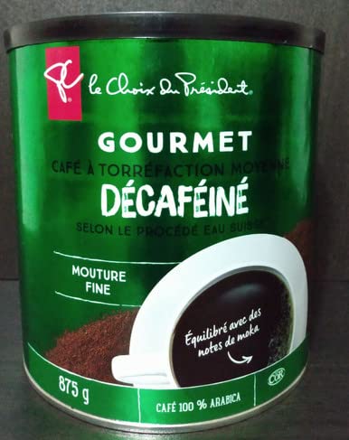 President's Choice Gourmet Decaffeinated Medium Roast Fine 100% Arabica Coffee 875g/30.9 oz. {Imported from Canada}