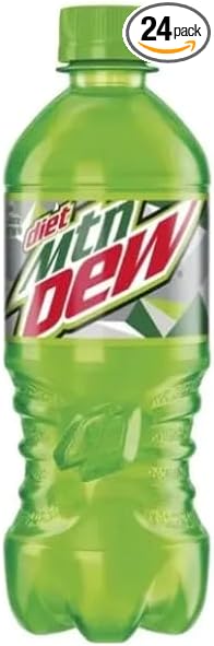 Diet Mountain Dew Soda 20oz Bottles Quantity of 24