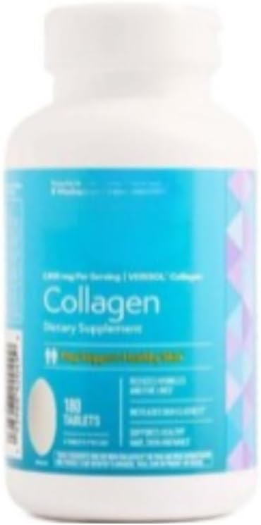 VERISOL Collagen Tablets Healthy Skin Nails and Hair Supplement 2500mg 180 Count