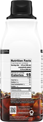 Starbucks Cold Brew Coffee ConcentrateSignature Black Iced Coffee32 fl oz(Pack of 5)
