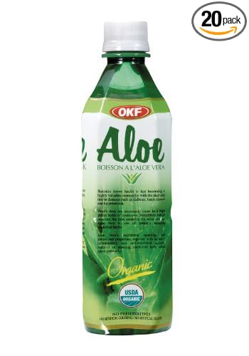 Aloe Vera King 100% Organic Aloe Vera Drink 16.9 Fl Oz (Pack of 20)