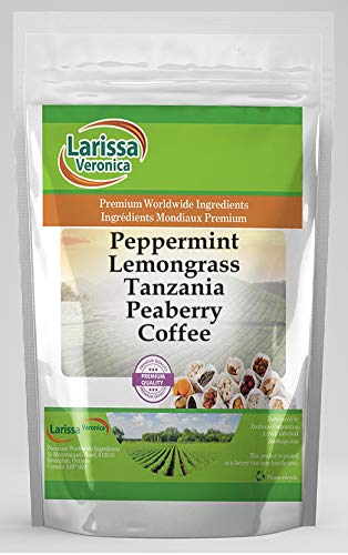 Peppermint Lemongrass Tanzania Peaberry Coffee (Gourmet Naturally Flavored Whole Coffee Beans) (16 oz ZIN: 556046)