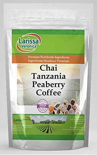 Chai Tanzania Peaberry Coffee (Gourmet Naturally Flavored Whole Coffee Beans) (8 oz ZIN: 548816)