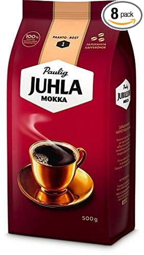 Paulig Juhla Mokka coffee bean Coffee 8 Packs of 500g