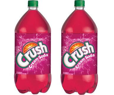Crush Cream Soda Soft Drink 2 Bottles 2 Litres / 67.6 Fluid Ounces each {Imported from Canada} (2 Bottles)