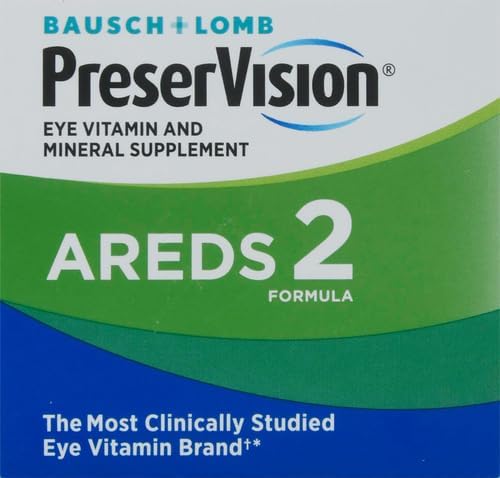 PreserVision AREDS 2 Eye Vitamin &amp Mineral Supplement Contains Lutein Vitamin C and E Zeaxanthin Zinc 120 Softgels (Packaging May Vary) (Pack of 2)