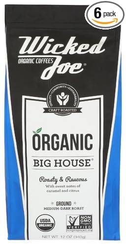 Wicked Joe Coffee Big House Ground 12 oz (Pack of 6)