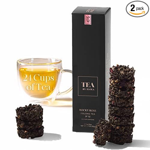 iLOLA 2-pack Loose Leaf Tea Discs Rocky Rose No. 52 | Oprah’s Favorite Things 2022 | Oolong Tea &amp Vanilla w/Rose Hibiscus Orange | Medium Caffeine | No Tea Bag Needed | 12 Individual Discs
