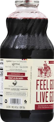 Lakewood Organic Pure Cherry Tart Juice 32 oz (Pack of 4)