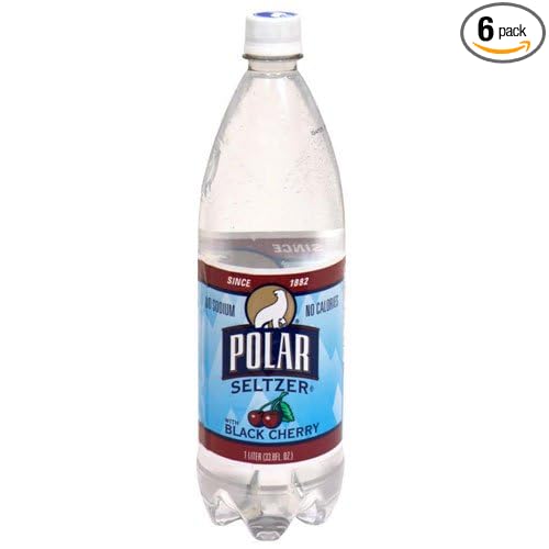 Polar Seltzer with Black Cherry 33.8 Fl. Oz No Sodium. No Calories ( Pack of 6 )