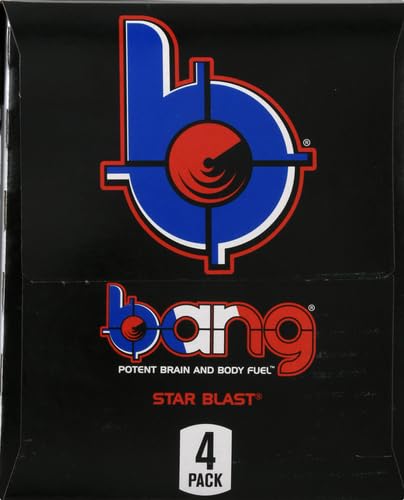 Bang Star Blast Energy Drink 0 Calories Sugar Free with Super Creatine 16oz 4 Count