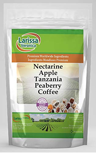 Nectarine Apple Tanzania Peaberry Coffee (Gourmet Naturally Flavored Whole Coffee Beans) (16 oz ZIN: 562806)