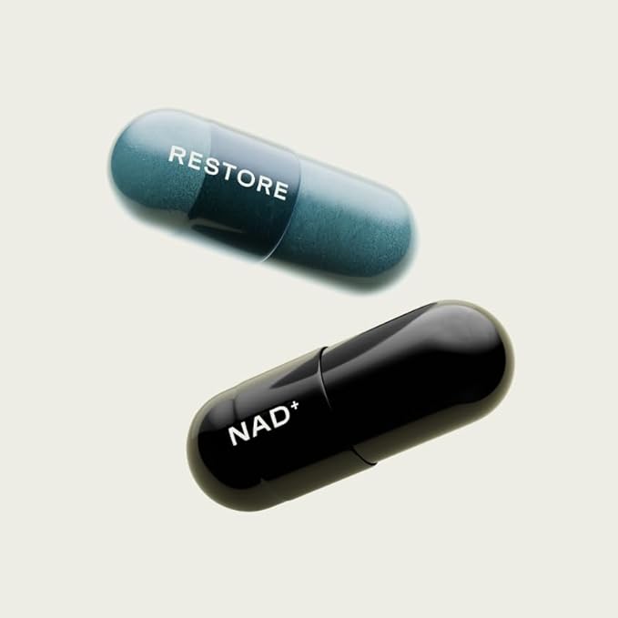 Tally Health Super NAD+ Bundle - Restorative Sleep + Cellular Energy &amp DNA Repair with Restore (30-Day Supply 90 Caps) + NAD+ (30-Day Supply 60 Caps)
