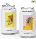 Something &amp Nothing Pineapple &amp Grapefruit Flavoured Sparkling Water - 2 x 12 Multipack | Lightly Carbonated Full Flavoured with Added Grape &amp Lemon Juice | Vegan &amp Low Calorie | 24 x