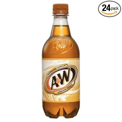 7 UP A&ampW Cream Soda Soft Drink 20-Ounce (Pack of 24)