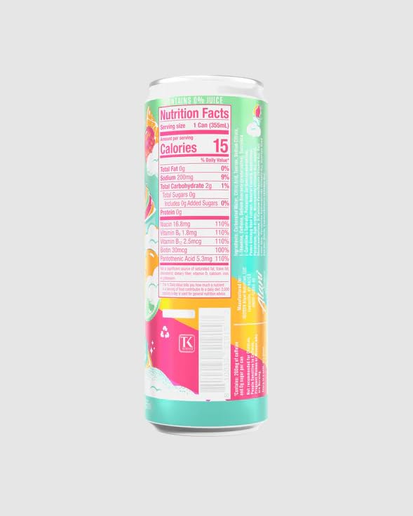 Alani Cotton Candy Blue Slush &amp Sherbet Swirl Energy Drinks Variety (18 Cans) Sugar Free Low Calorie Energy Drinks - Pre Workout Performance Zero Sugar 12 Fl Oz Cans