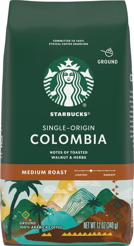Starbucks Ground Coffee—Medium Roast Coffee—Colombia—100% Arabica—1 bag (12 oz) (Pack of 2)