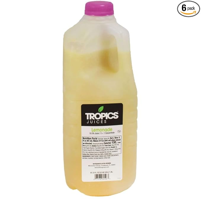 Tropics 3 Plus 1 Lemonade Juice 61.5 Ounce - 6 per case