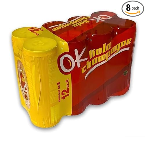 OK Kola Champagne - Puerto Rico's Favorite Soda - 12 oz cans - 8 Pack