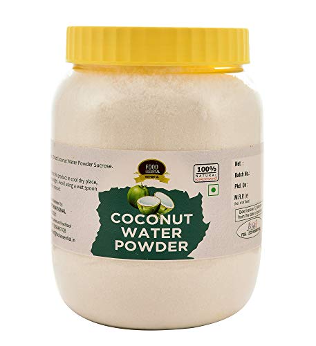 Food Essential Tender Coconut Water Powder [Raw Vegan Refreshing &amp Re-Hydrating] 500 gm.