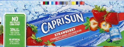 Capri Sun Strawberry Ready-to-Drink Juice 6 Fl Oz (Pack of 10)