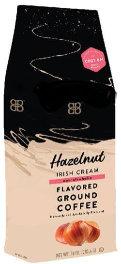 Irish Cream Ground Coffee Bundle 32oz - Includes Brickhouse Irish Cream 12oz Hazelnut 10oz and Original 10oz