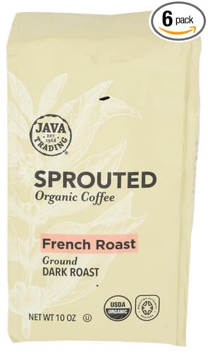 Java Trading Coffee Ground French Roast Organic 10 oz (Pack of 6)