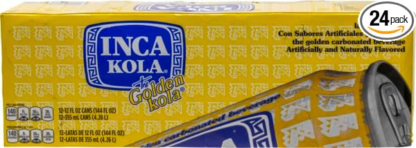 Inca Kola Golden Carbonated Soda – La Kola Dorada – 12 PK Cans (03-12PK - 36 Units)