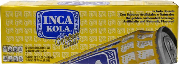 Inca Kola Golden Carbonated Soda 12 fl oz Cans 24 Count