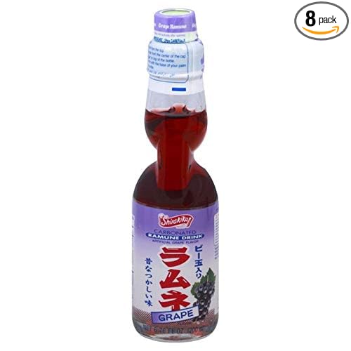 Ramune Grape Flavor - 6.76 Oz. (200ml) 8 bottles