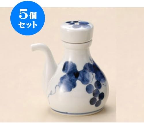 Set of 5 Seasoning Heisei Grape Cap Juice (Screw Type) (Arita Ware) (150cc) For Restaurants Inns Restaurants Commercial Use