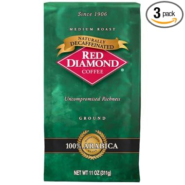 Red Diamond Decaffeinated Ground Coffee 11oz Bag 3 - Pack