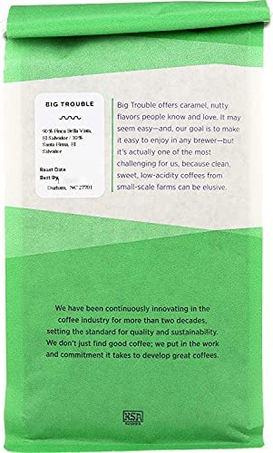Counter Culture Coffee Big Trouble - Medium Roast Sustainably Sourced Kosher Whole Bean Coffee - Nutty Caramel and Chocolate Flavors - 12oz (2 Bags)