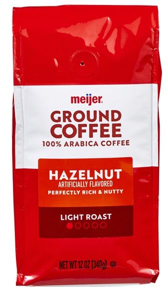Hazelnut Ground Coffee Light Roast (Pack Of 1 Bag) 12 oz