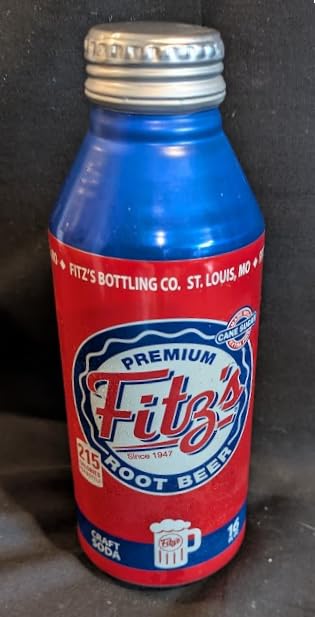 12PK Fitz's Premium Root Beer St Louis Craft Soda 16oz Aluminum Bottles (Full Case)