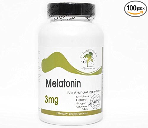 Melatonin 3mg ~ 100 Capsules - No Additives ~ Naturetition Supplements