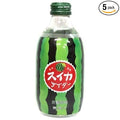 TomTomomasu Japanese Soda Watermelon Cider 10 oz. (300ml) (Pack of 5) - Product of Japan.
