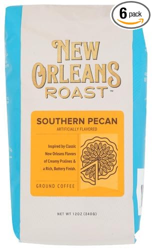 New Orleans Roast Coffee Ground Southern Pecan 12 oz (Pack of 6)