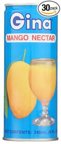 Gina Bev Mango Nectar 8.12 fl oz (Pack of 30)