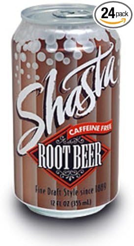 Shasta Root Beer Soda 12-Ounce Cans (Pack of 24)