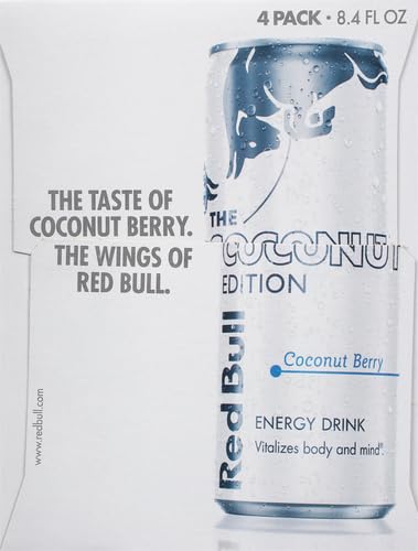 Red Bull Coconut Edition Energy Drink Coconut Berry with 80mg Caffeine plus Taurine &amp B Vitamins 8.4 Fl Oz Pack of 12 Cans