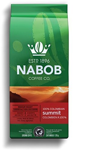 Nabob Ground Coffee 100% Colombian Summit Medium Roast 300g {Imported from Canada}