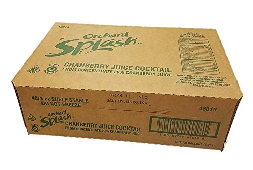 Orchard Splash 4oz Portion Control Juice Cups Cranberry Cocktail 20% (Case of 48)