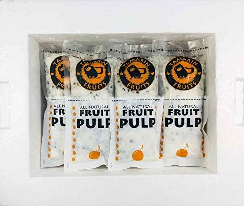 Tamarin Fruits All Natural Frozen Fruit Pulp perfect for Juicing Cocktails Smoothies Desserts and Baking No Sugar Added Gluten Free with No Preservatives - (Yellow Dragon Fruit 3.2oz each)