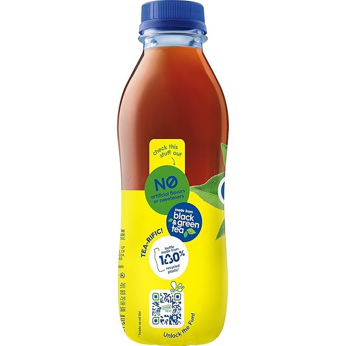 Lemon Ice Tea 16 fl oz recycled plastic bottle Pack of 17