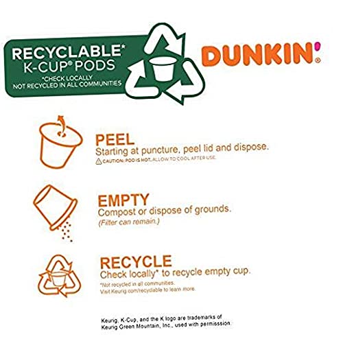 Dunkin' Donuts Coffee Pumpkin Spice Flavored Coffee K Cup Pods for Keurig Coffee Makers 88 Count